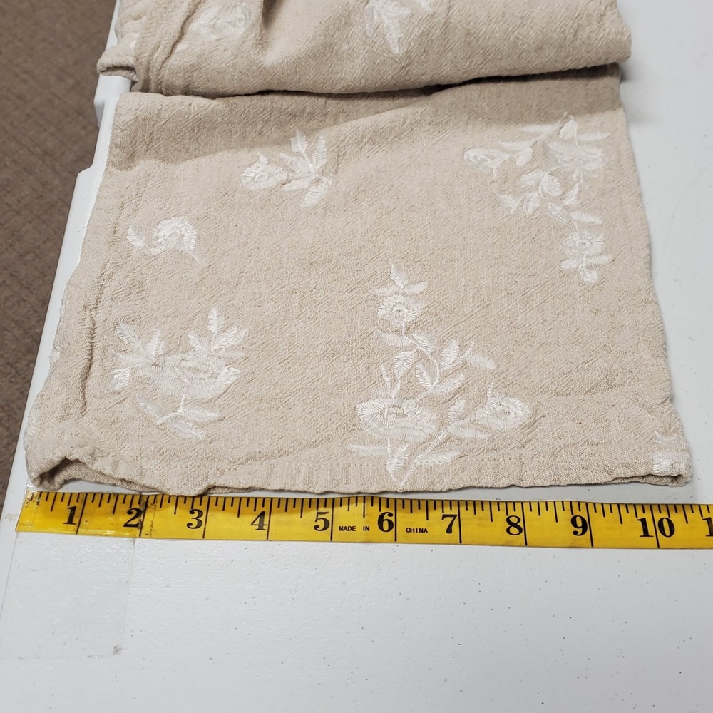House Of Harlow Womens Linen Blend Wide Leg Pants Size L Floral Boho Beach - Picture 9 of 11